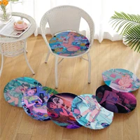 kawaii anime girl illustration art chair mat soft pad seat cushion for dining patio home office outdoor garden chair cushions