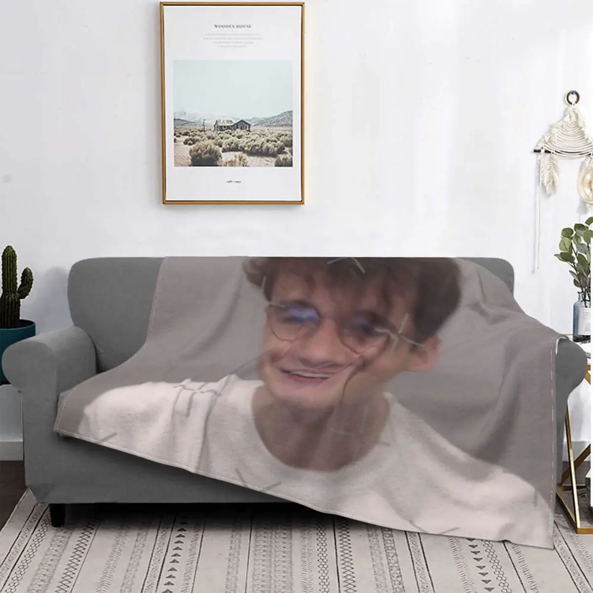 

Wilbur-colcha a cuadros con capucha para cama, toalla de playa, manta de Soot 3