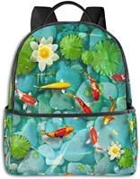 japanese pretty fish multifunctional backpacks business and travel laptop backpacks 14 5x12x5 in