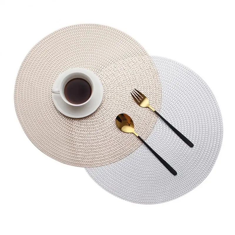 

Round Table Mats Hollow Non-slip Easy To Clean And Wipeable Modern Placemats Suitable For Restaurant Kitchen Steak Plate Pad