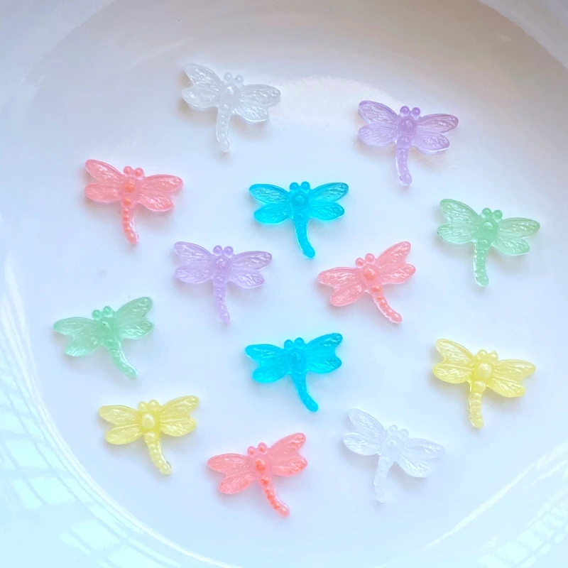 

100 шт новые милые мини стрекозы полимерные фигурки ремесла с плоским основанием кабошон орнамент ювелирные изделия Аксессуары для волос
