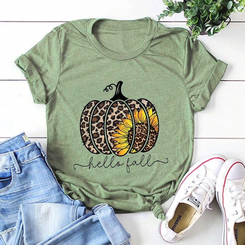 

Hello Fall Pumpkin Shirt Happy Fall Y'All, Thankful Grateful Blessed Tshirt Thanksgiving Graphic Tees Plaid Thanksgiving Tees L