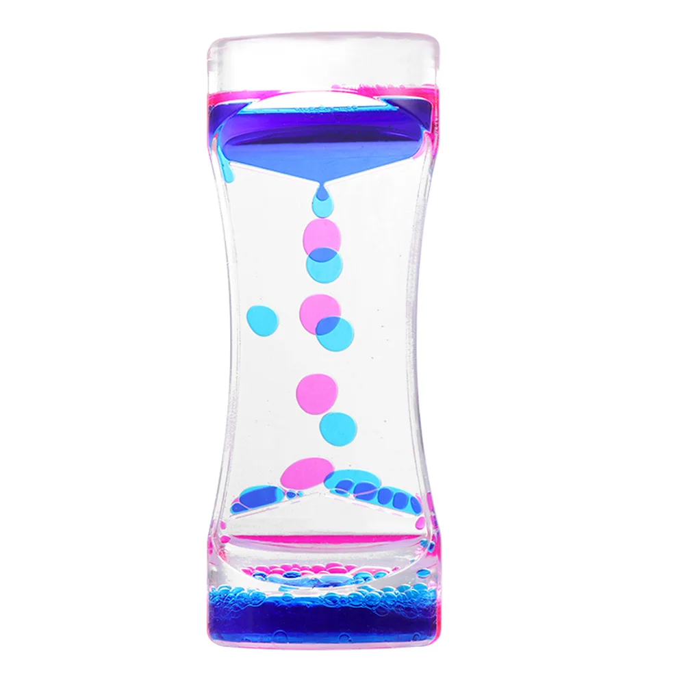 

Timer Hourglass Toys Liquid Sensory Bubbler Motionfidget Autism Sand Timers Calm Relaxing Activity Desktop Ornament Visual Two