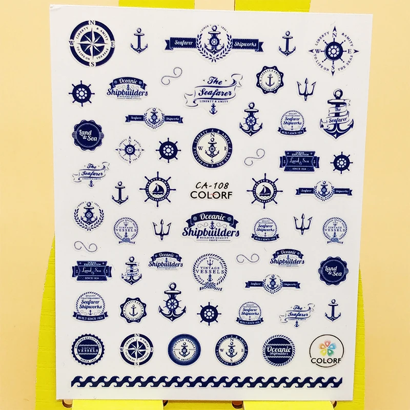 3D Stickers for Nails Compass Anchor Rudder Design Nails Art Decoration Manicure Sticker Decals Slider Nail Foil Accessories
3D Stickers for Nails Compass Anchor Rudder Design Nails Art Decoration Manicure Sticker Decals Slider Nail Foil Accessories
