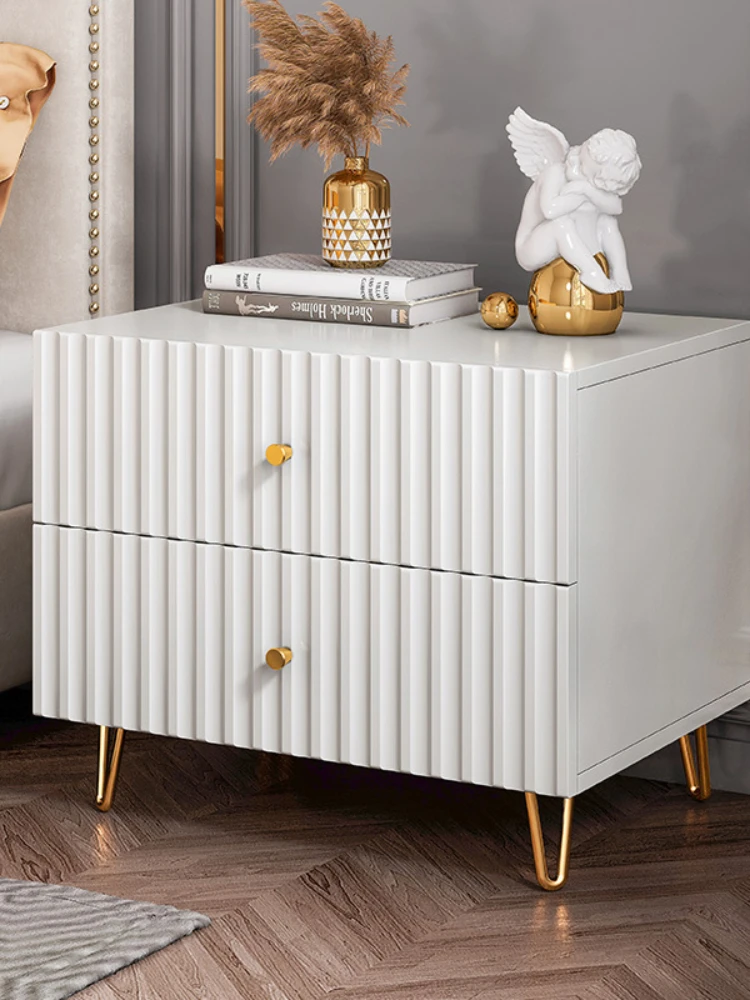 Тумба прикроватная деревянная комод удобная мебель для спальни шкаф хранения скандинавского стиля белая туалетный столик.