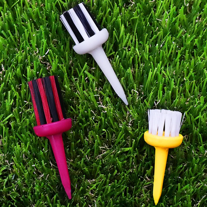 

12 Pcs Golf Tees Plastic Brush Type Unbreakable Tee for Low Friction More Distance Consistent Height Golf Accessories Drop Ship