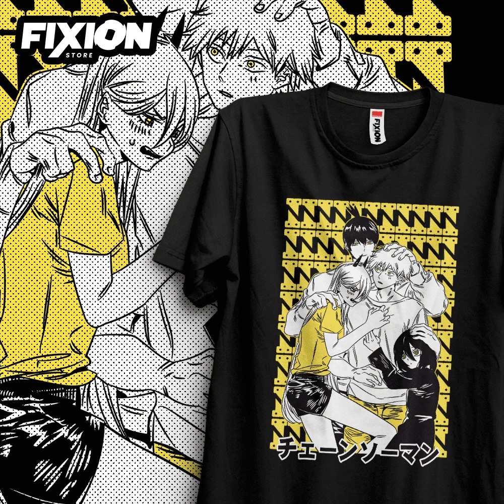 Футболка LAnime ChainsawMan с принтом манга подарок для любителей аниме все размеры