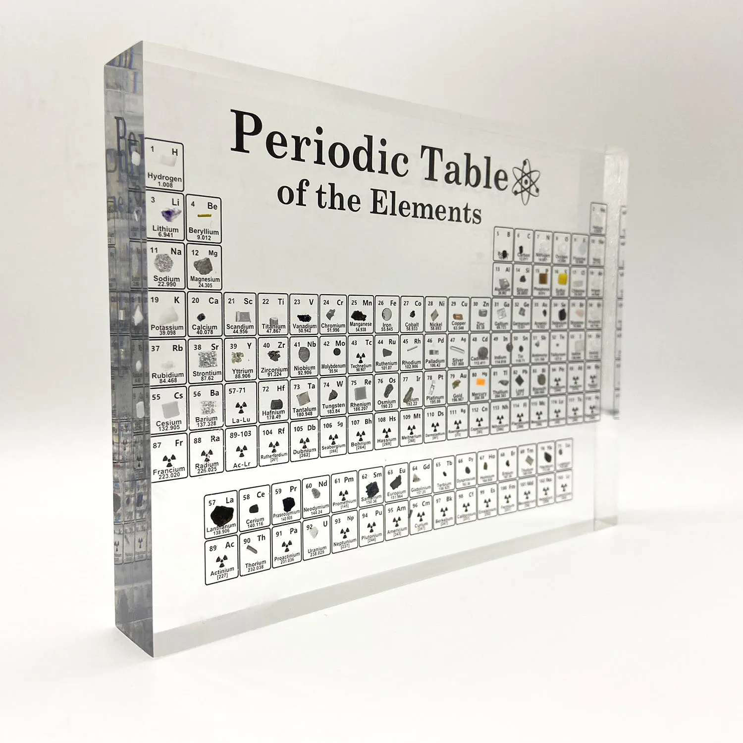 

Кристальная Периодическая таблица из 83 реальных элементов, набор орнаментов, акриловый кристалл, прозрачный для коллекции элементов, подар...