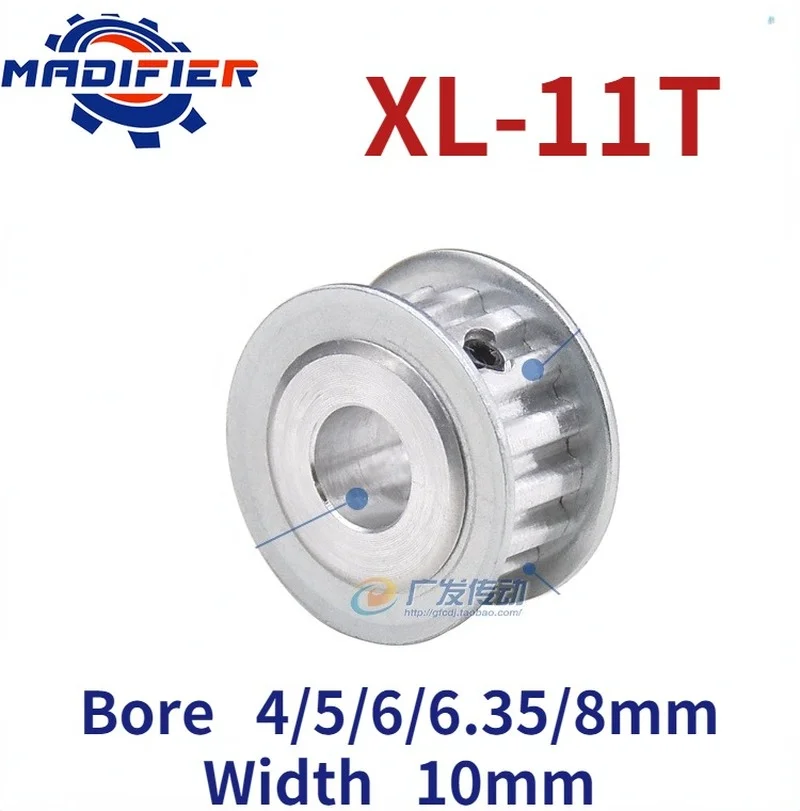 

Synchronous Wheel XL 11 Teeth Pulley AF Groove Width 10mm Hole 4/5/6/6.35/8mm Two-Side Flat Synchronous Pulley