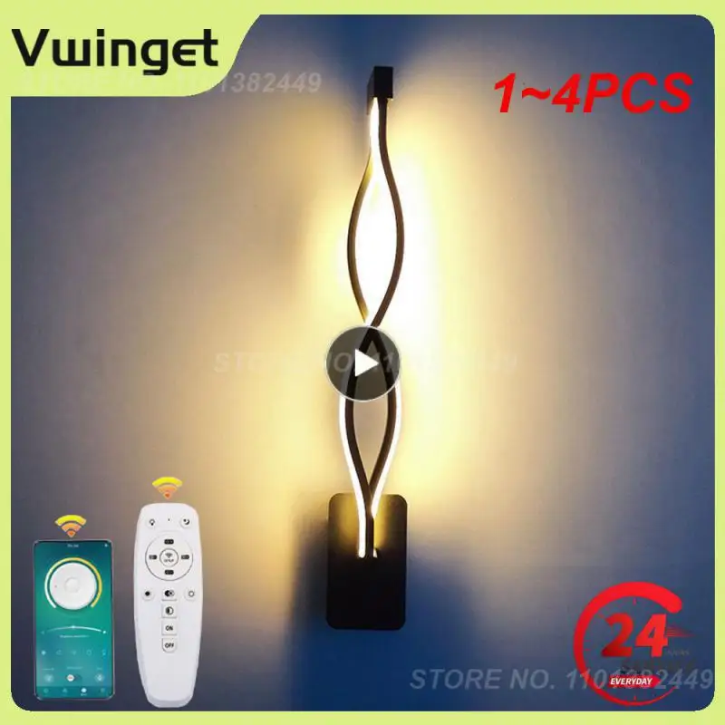 

1~4PCS Modern Acrylic Desk Lamp Night Light Easy Install Energy-saving LED Wall Lamp Bedroom Beside Lamp Home Decor