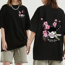 2022 New One Piece Anime T Shirt Summer Roronoa Zoro Print T Shirt Women Men Oversized Unisex T-shir