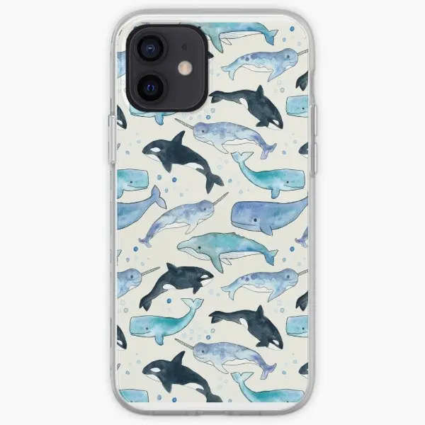 

Whales Orcas Narwhals Iphone Tough Ca Phone Case Customizable for iPhone X XS XR Max 11 12 13 14 Pro Max Mini 6 6S 7 8 Plus