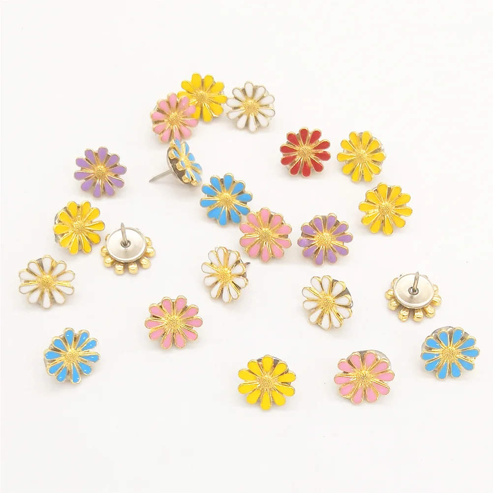 

Pin Push Map Tack Decorative Thumbcork Board Tacks Flag Nail Drawing Travel Head Bulletin Office Metal Floral Whiteboard