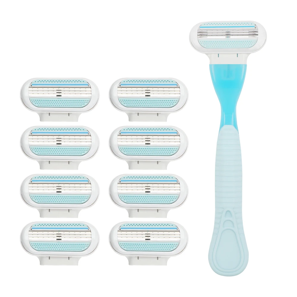 

Safety Razor Female 3-Blades Shaving Blades T-shaped Trimme for Gillette Fusion Venus Replaceable Cassettes Cuchillas De Afeitar