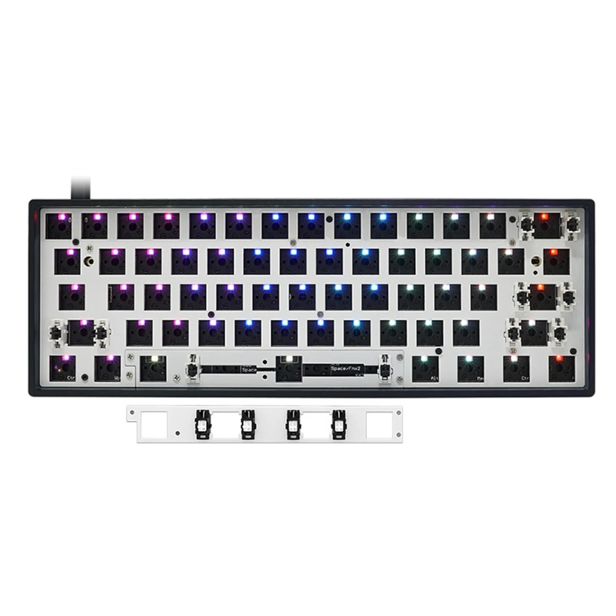 Механическая клавиатура Gk61X 60% Rgb переключатель светодиодов розетка для горячей