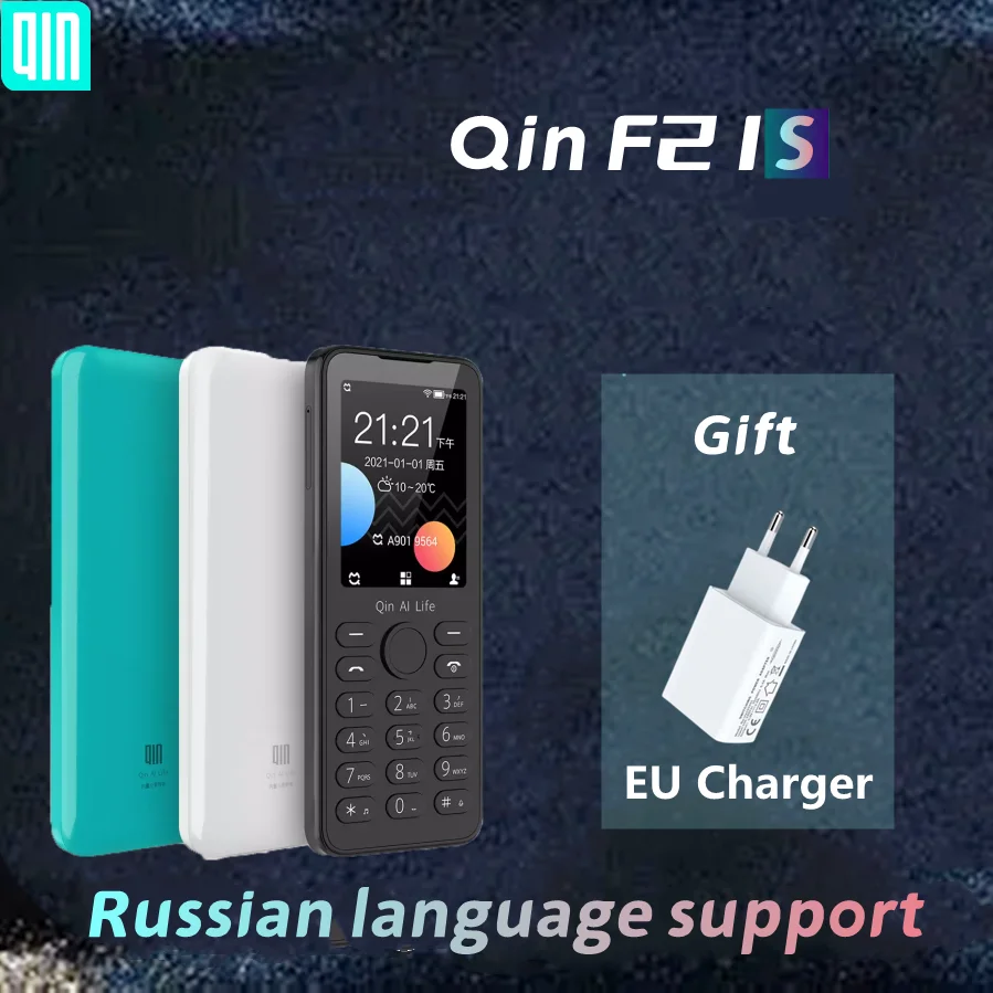 New Model Russian Qin F21S Mobile Phone VoLTE 4G Network Wifi 2.4 Inch BT 4.2 Infrared Remote Control GPS Cell Phone