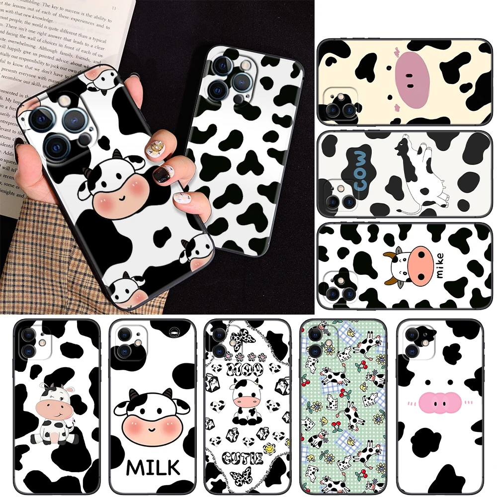 Мягкий чехол с изображением коровы для Samsung A50 A51 A52 A53 A70 A10 A10S A11 A12 A13 A20 A20S A30 A21 A22 A30S