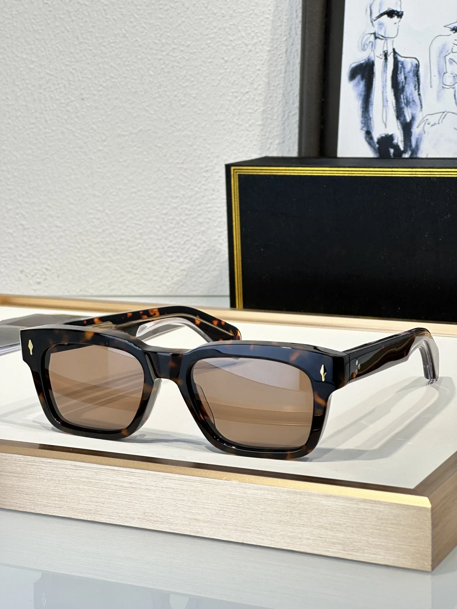 Ацетатные квадратные JMM мужские модные дизайнерские очки уличные женские