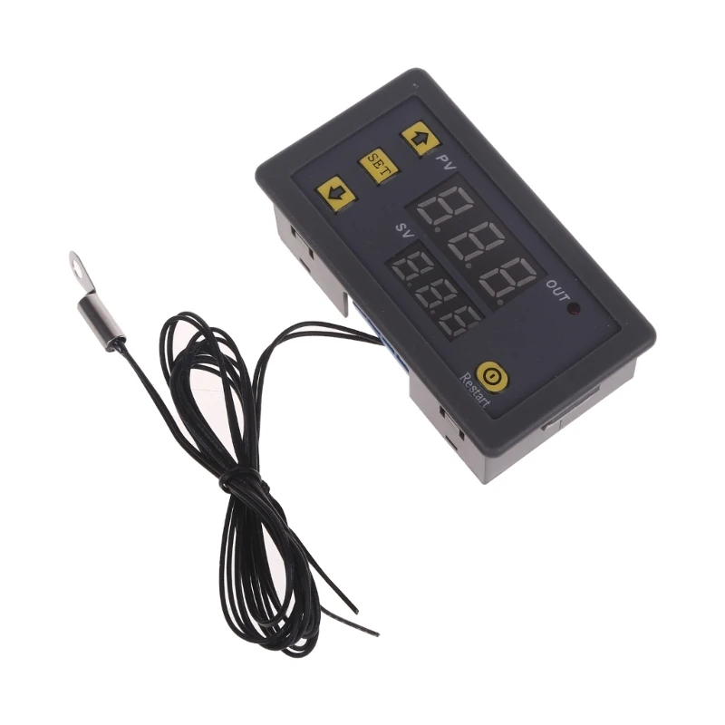 

Temperature Controller Digital LED Temperature Controller Module Mini Thermostat ON OFF with Waterproof Probe