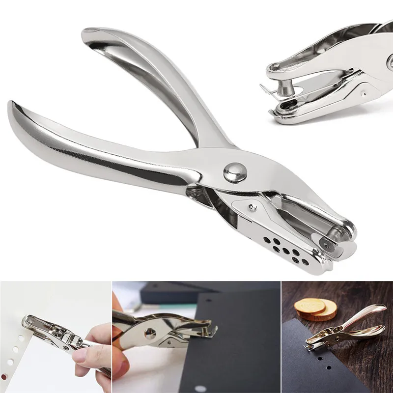 

3mm/6mm Practical Metal Office Paper Craft Pliers Handheld Scrapbooking Single Hole Puncher