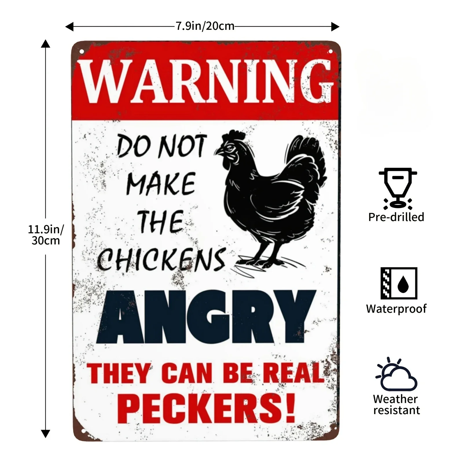 Винтажная Металлическая Настенная Табличка Забавный Петух Декор Фермерского