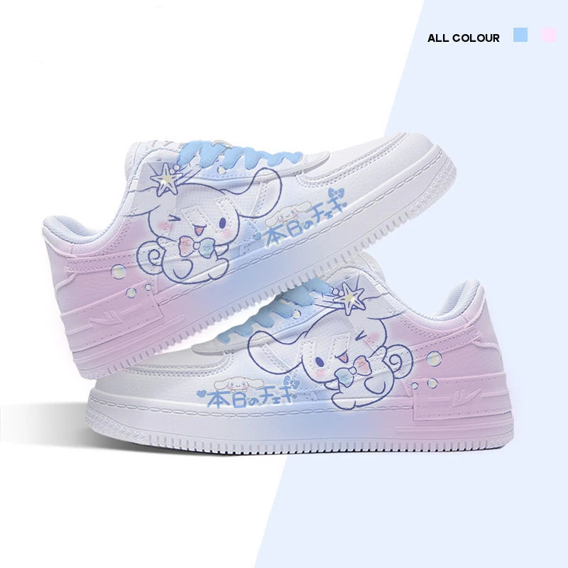 

Kawaii Sanrio Cinnamoroll My Melody Hello Kitty обувь на плоской подошве Нескользящая износостойкая легкая Студенческая обувь Рождественский подарок для девоч...