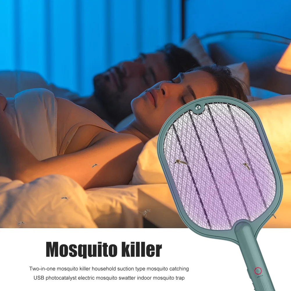 

Racket Portable Mosquitos Killer Pest Control Electric Mosquito Racket USB Led Handheld Racket Insect Fly Bug Wasp