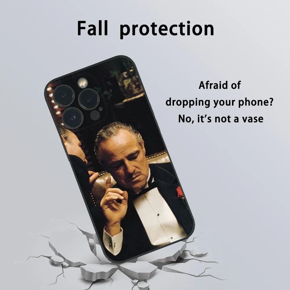 Чехол для телефона из фильма G-Godfather iPhone 16 15 14 13 12 11 Pro Max Plus Mini Frosted Soft Shell Funda