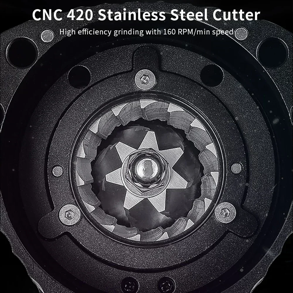 110 В-240 В CAFEMASY умная мини электрическая кофемолка 420 из нержавеющей стали