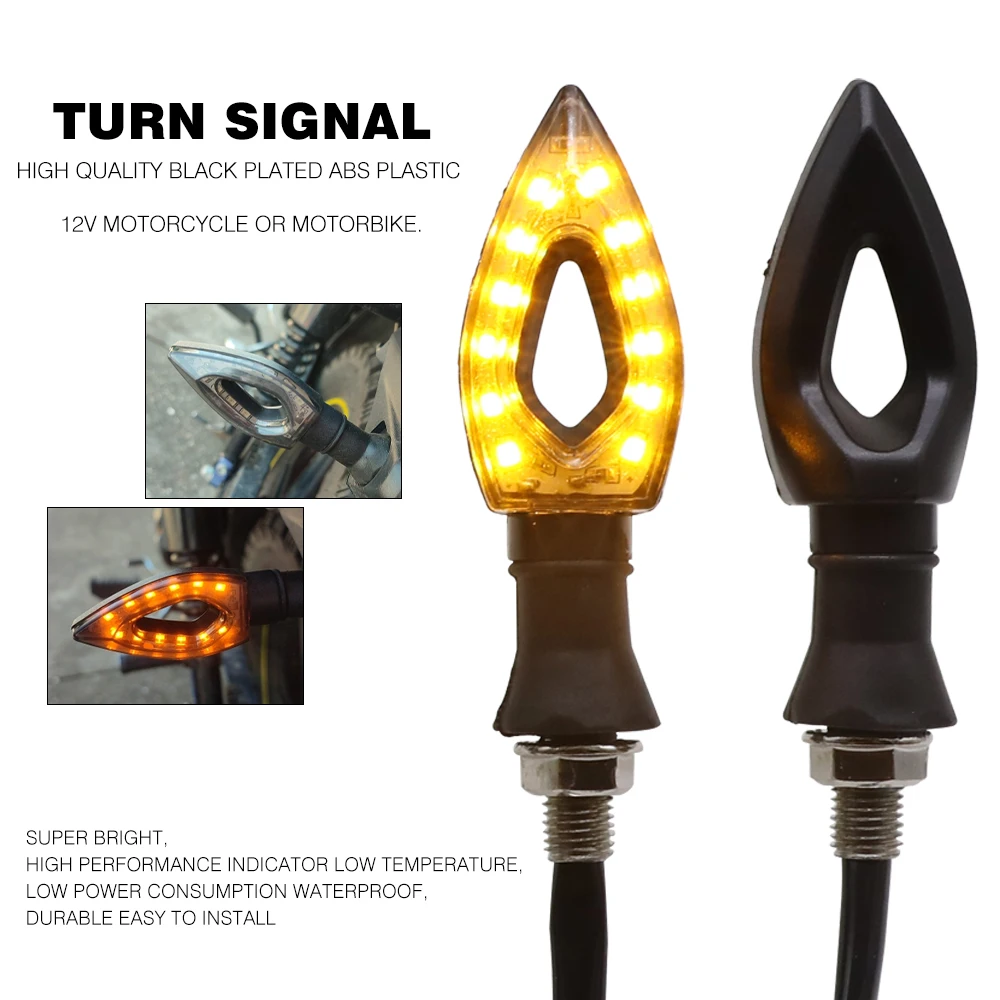 12V LED Turn Signals Light Amber Flasher Stop Tail Lamp FOR HONDA CB150R CB190 CB190R CB250R CB300F CB300R CB400F CB400SF CB500F