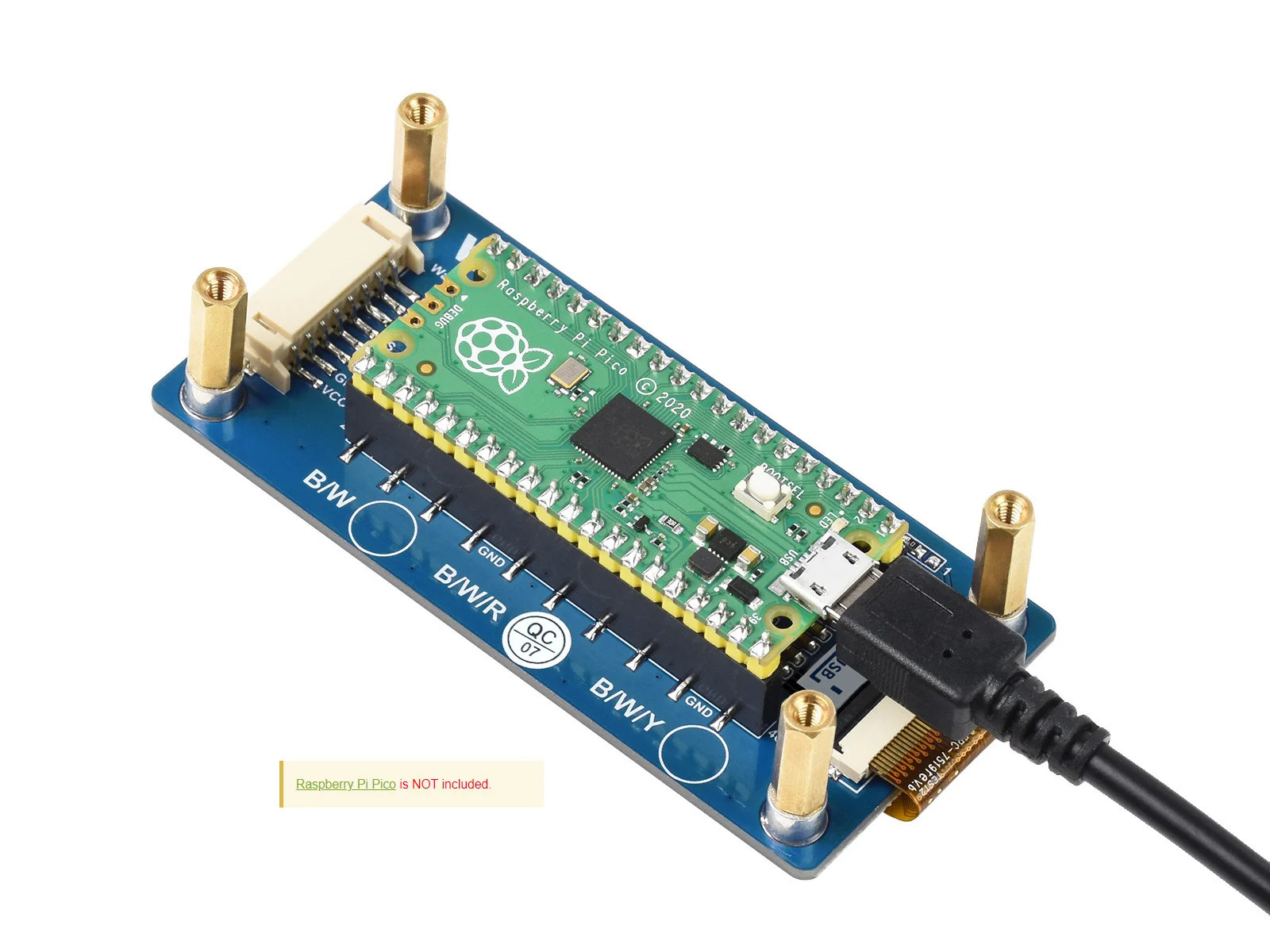 Модуль дисплея Waveshare 2 9 дюйма E-Papier E-Ink (B) для Raspberry Pi Pico 296 × 128 пикселей Rood/Zwart/Wit