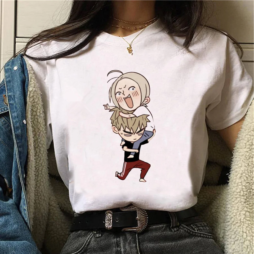 

Женская футболка с графическим принтом 19 days Once Jian Yi, летние комиксные футболки, Женская японская одежда в стиле Харадзюку