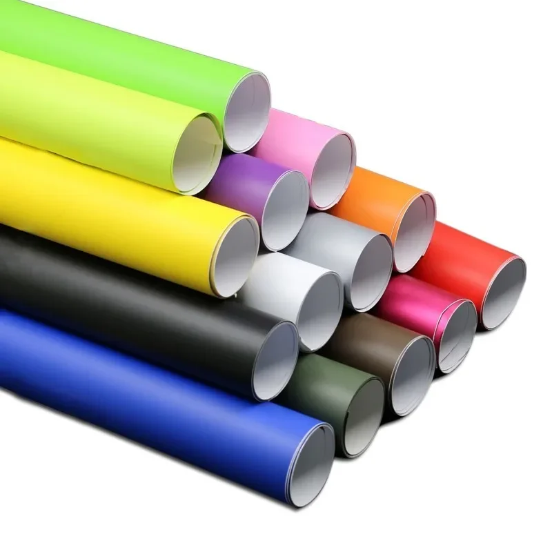 Черная матовая темно-серая виниловая пленка оберточная для автомобиля листовая