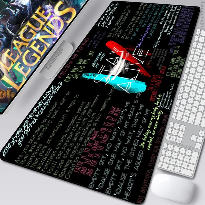 

Игровой компьютерный коврик с текстами песен Twenty One Pilots, настольные аксессуары, расширенный коврик Xxl, коврик для мыши, игровые коврики для м...