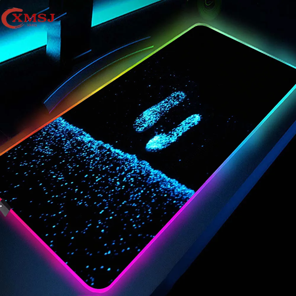 

RGB Night Sky Star Sea Mouse Pad Gaming Accessories Mouse Pad Notebook PC Computer Desk Pad LED with Backlight Mouse Pad 30x80