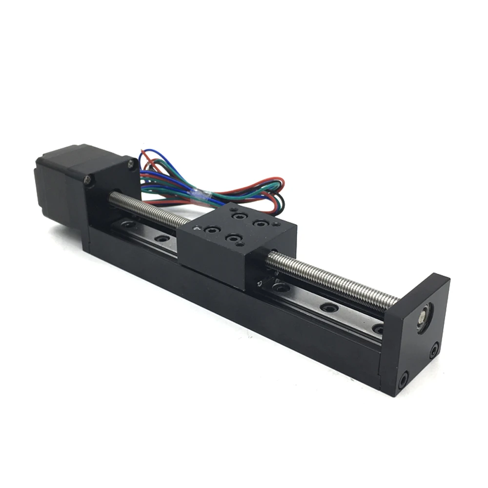 CNC 3D Printer Linear Rail Guide T-type Mini Actuator 50mm 100mm 150mm 200mm Stroke Sliding Table &amp Nema11 Stepper Motor |