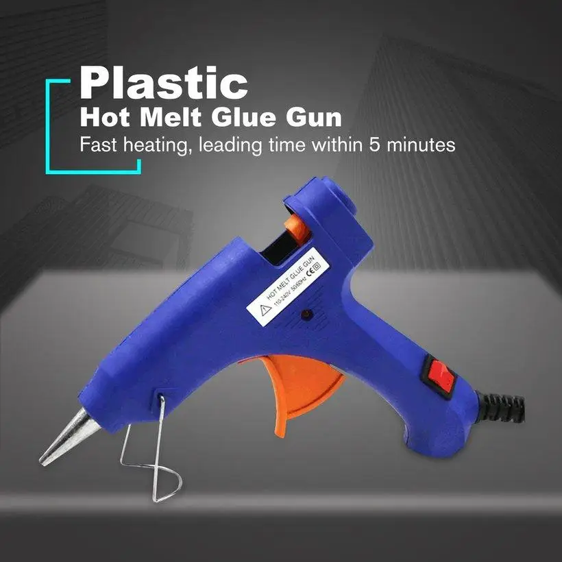 

20W Hot Melt Glue Gun With 7mm Glue Sticks Industrial Mini Guns Thermo Electric Heat Temperature Repair Tool DIY