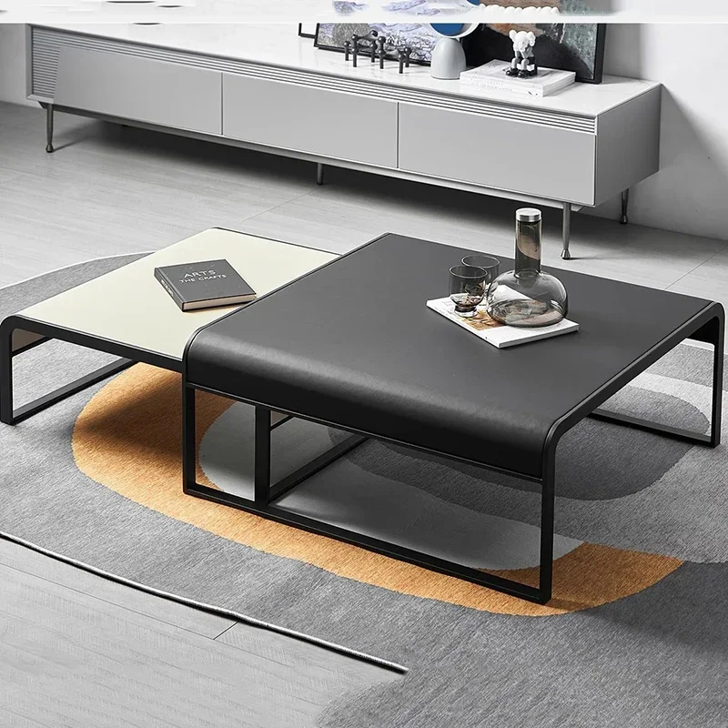 Черный металлический современный роскошный журнальный столик в скандинавском