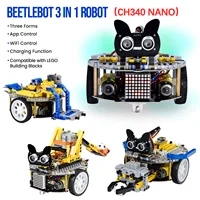 Keyestudio 3 in 1 Beetlebot Robot Car for Arduino(Raspberry Pi Pico/ESP32) STEM Education DIY Kit Compatible with LEGO+Projects