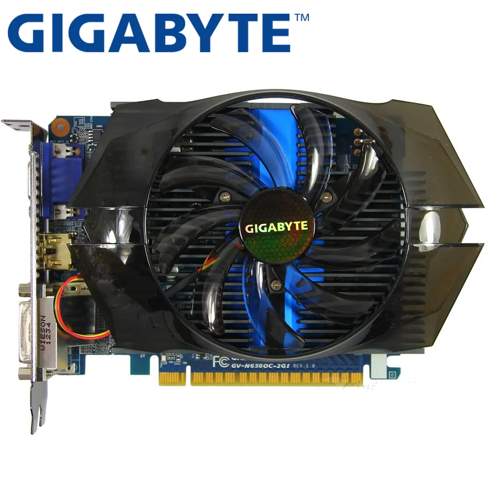 

Placa de vídeo gigabyte original gtx650 2gb, placa com gddr5 com 128bit para nvidia geforce gtx 650 hdmi dvi, placa vga usada 75