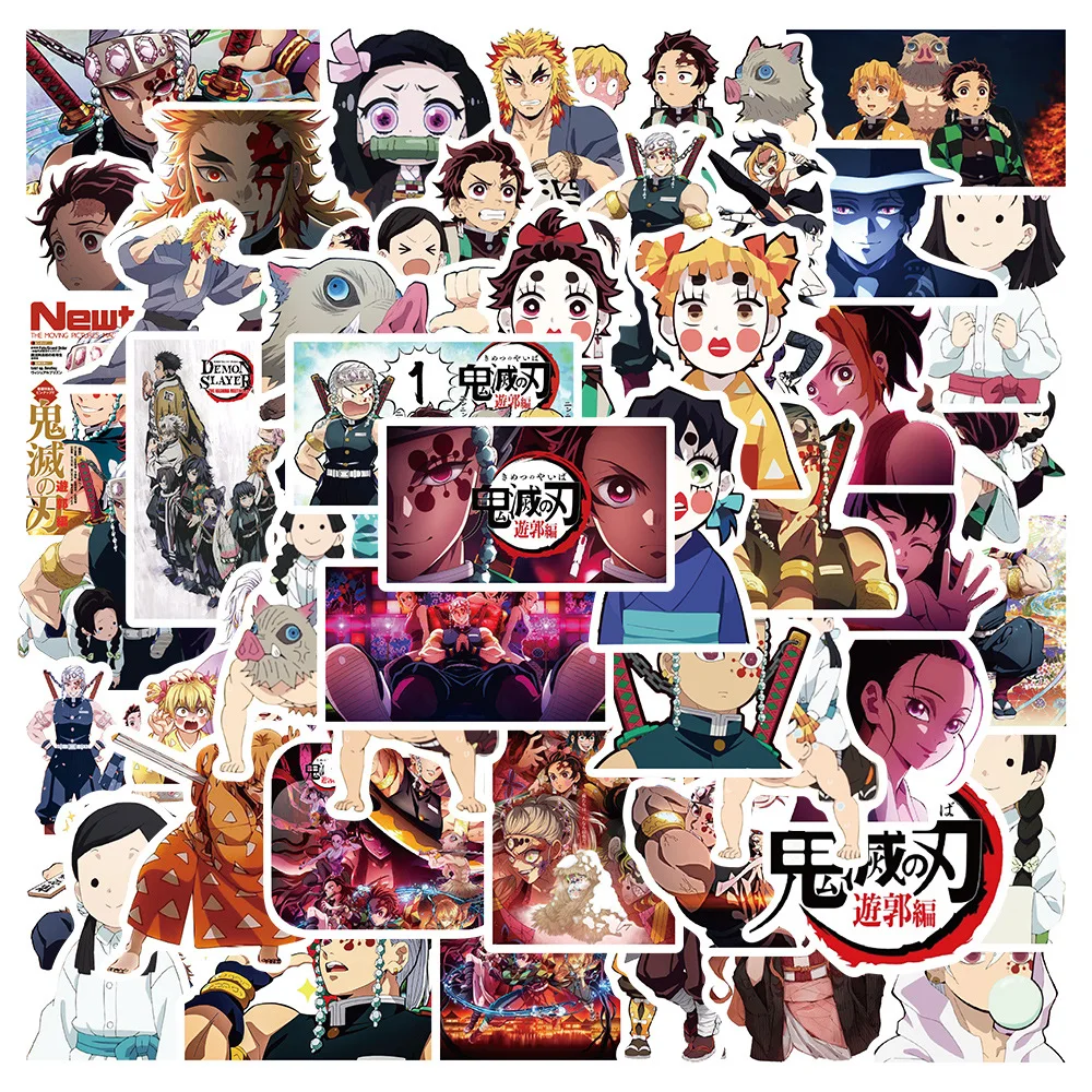 10/30/50 шт. аниме рассекающий демонов сезон 2 Kimetsu No Yaiba наклейка s Makio Suma Hinatsuru Uzui Tengen