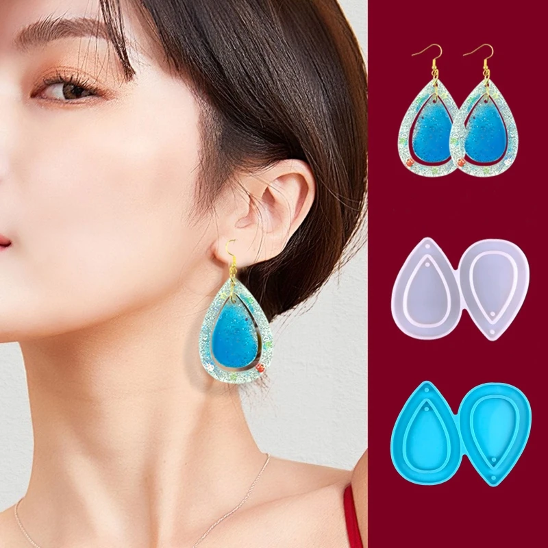 

D0LC серьги в форме капли воды УФ-отверждаемая эпоксидная смола форма ручной работы ожерелье брелок Подвески силиконовая форма «сделай сам» ювелирные изделия инструменты