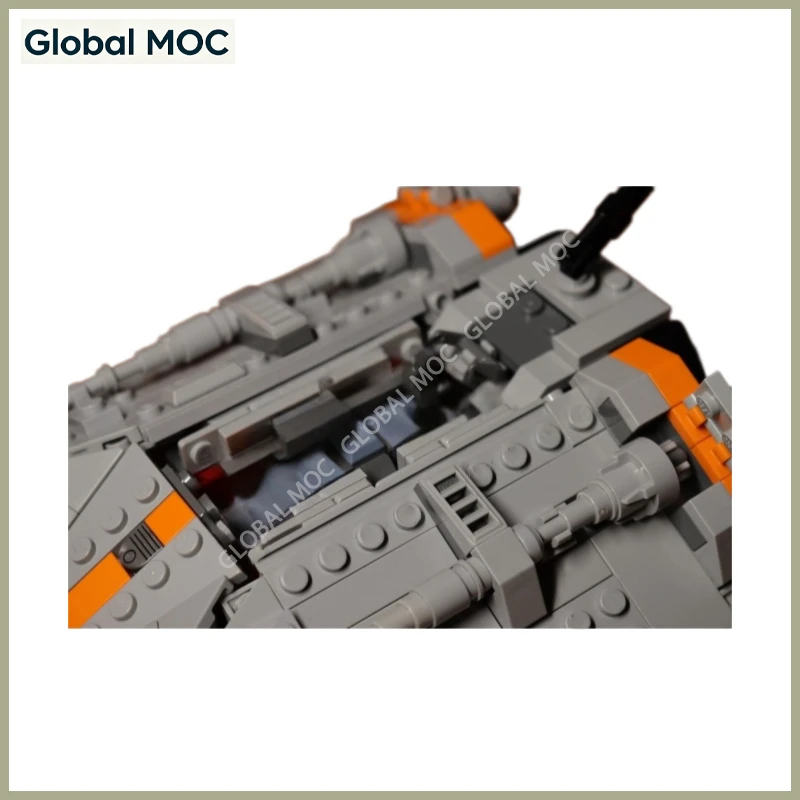 Фото Конструктор MOC T-47 Snowspeeder: Двухмоторный полярный боевой аппарат, коллекционный настольный сувенир/украшение №3