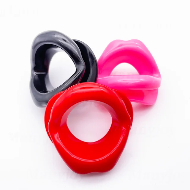 Sexy Lips Soft Rubber Female Oral Mouth Gag Open Fixation Mouth Stuffed Oral Sex Gag for Women Adult Game Sex Products 5