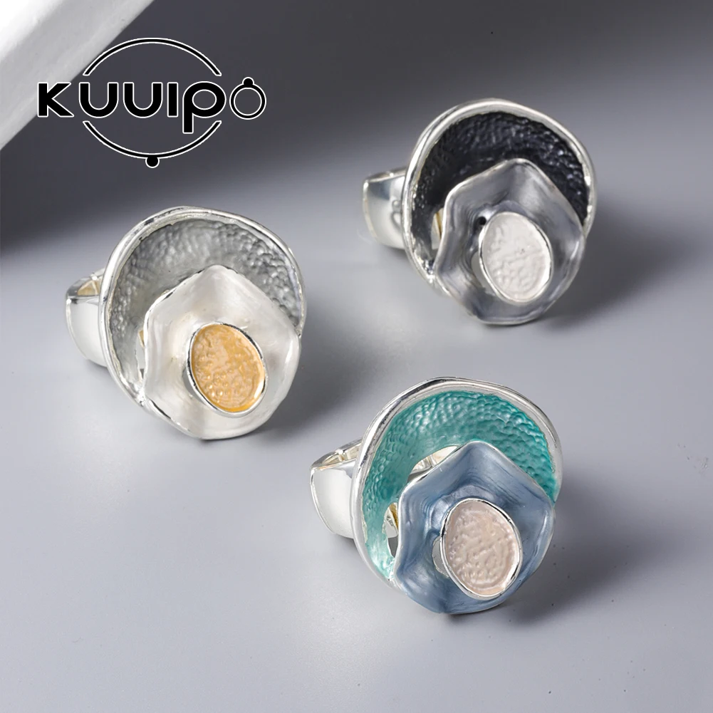

Kuuipo Flower Ring Adjustable 2022 New Women Fashion Casual Jewelry Simple Temperament Popular Rings Beautiful Party Wedding