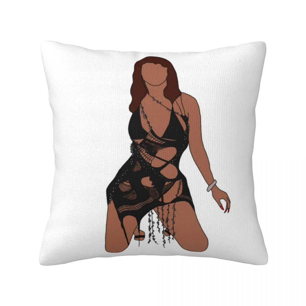 

Doja Cat Sculpt Cool Pillow Case black sexy figure singer music art Bed Zipper Pillowcase Spring Luxury Polyester Cover