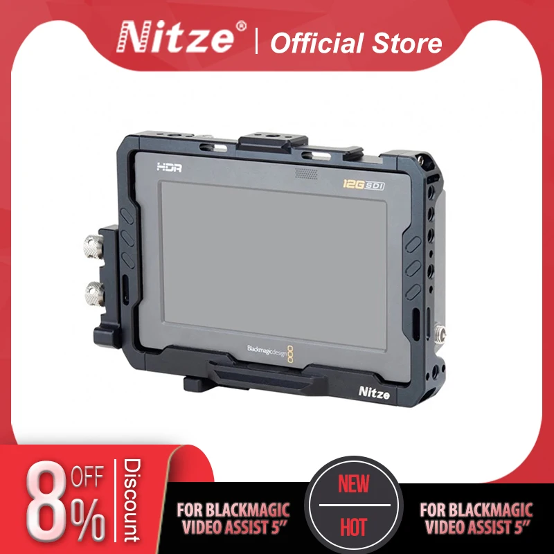 

Клетка для монитора NITZE для видеопомощника BLACKMAGIC 5 дюймов 12 г-JT-B01A