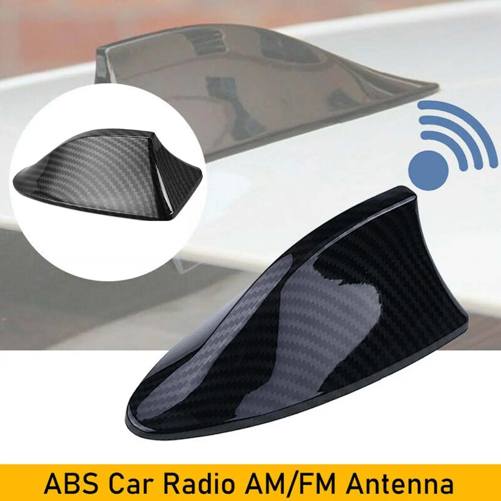 

Car Shark Fin Antenna With Signal Reception Function Tail Fin Styling Carbon Antenna AM/FM Pattern Fiber Car Varnish Baking A0P8