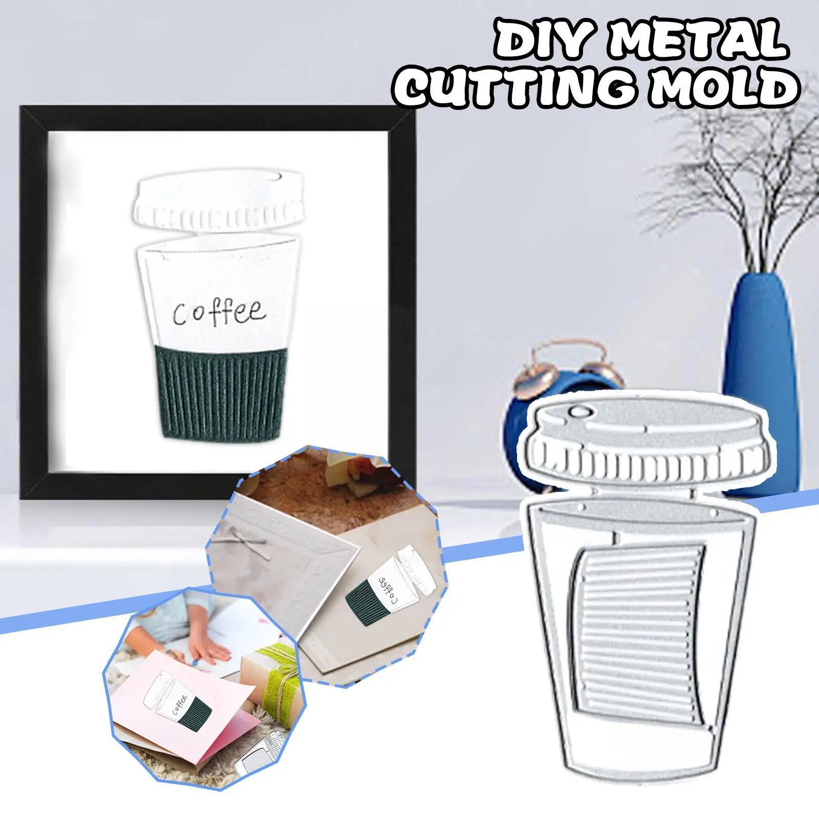 

coffee cup Metal Cutting Dies and stamps Cutting Mold Craft Card Christmas Paper Knife Scrapbook Blade Craft Cards Dies Mol K5J8
