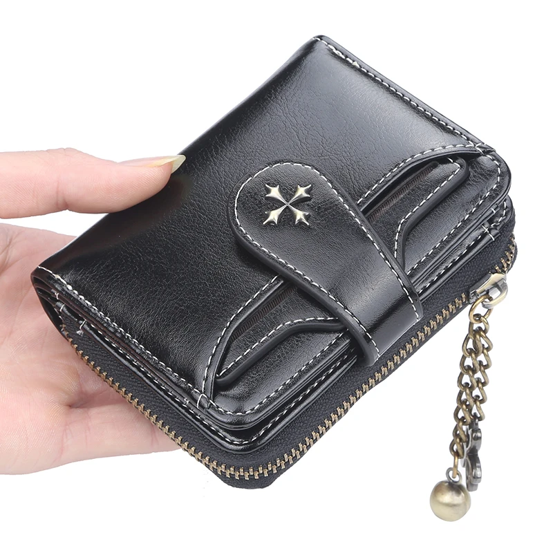 

Women Wallets PU Leather Money Bag Female Short Hasp Purse High Quality Small Coin Purses Card Holders Zipper Wallet for Women